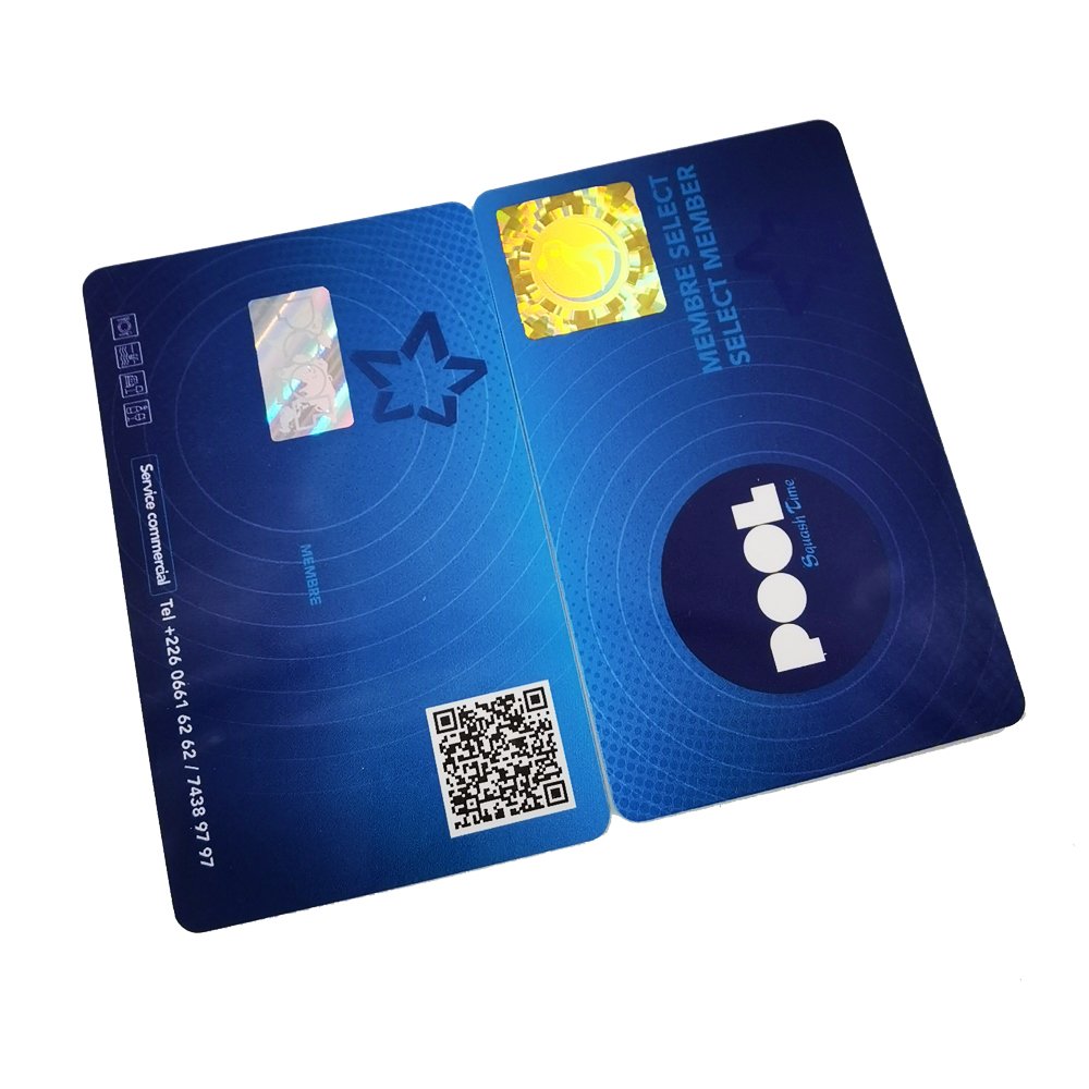 Customize Printing Logo Label Anti Counterfeiting Hologram Business Visit Loyalty PVC ID Card QR Codes