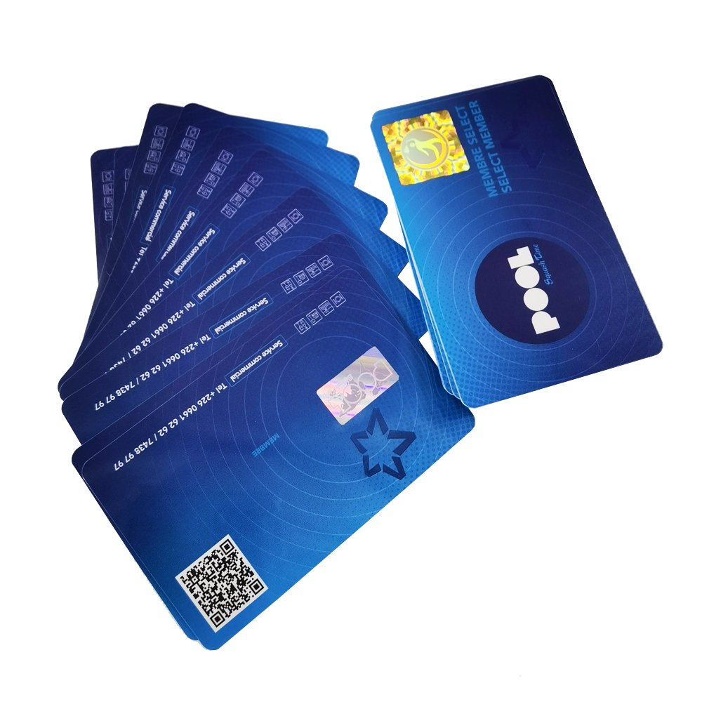 Customize Printing Logo Label Anti Counterfeiting Hologram Business Visit Loyalty PVC ID Card QR Codes