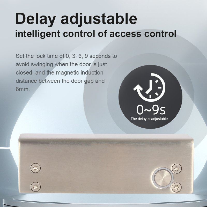 Access control electric plug-in lock at room temperature with delay electric plug-in lock glass door
