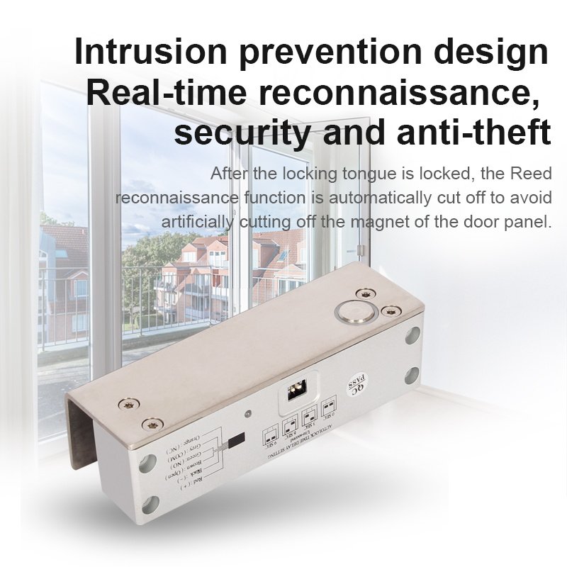 Access control electric plug-in lock at room temperature with delay electric plug-in lock glass door