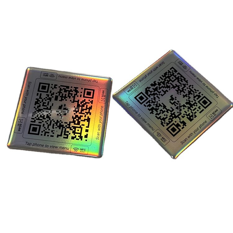 Large Size 80X80mm Square Custom Google Review Nfc Card Social Media Card