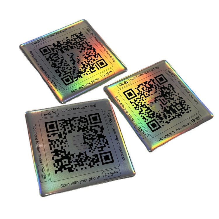 Large Size 80X80mm Square Custom Google Review Nfc Card Social Media Card