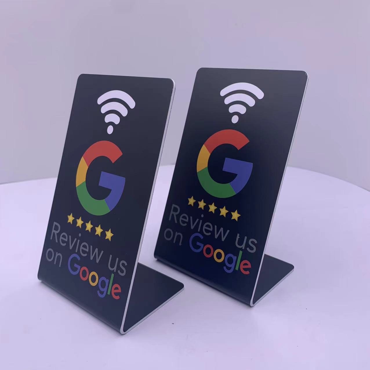 Google Review NFC 215 Stand Card With QR Code Contactless Google Review Tap Display Stand NFC Menu Stand