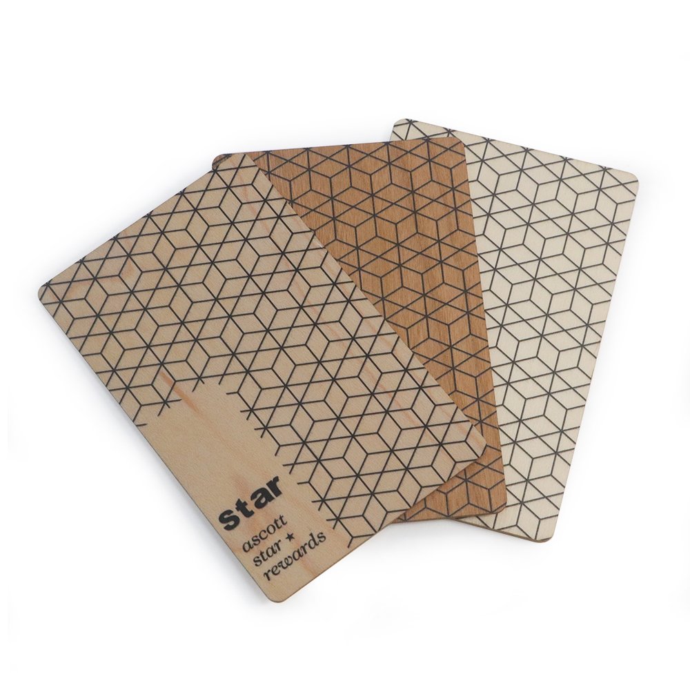 Custom contactless Eco friendly Blank wood RFID NFC card for business card access control hotel room card