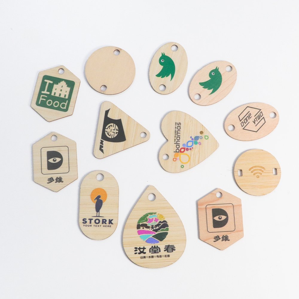 Custom contactless Eco friendly Blank wood RFID NFC card for business card access control hotel room card