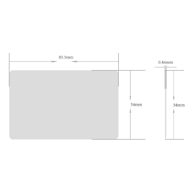 Guangzhou High Quality CR80 Size Smart Card TK4100 / T5577 Blank White SIM Card