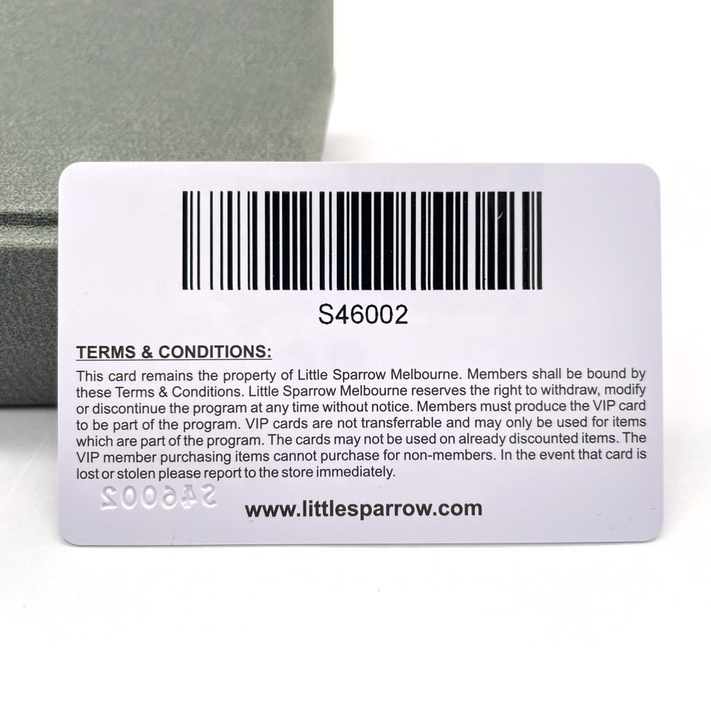 Good quality 13.56MHZ NFC card 215 ISO14443A PVC customized barcode QR business card