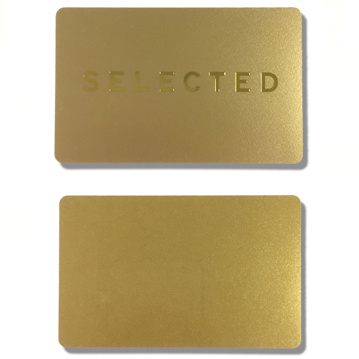 Customizable 4K Gold NFC Metal Business Card Waterproof 13.56MHz Frequency QR Code RFID Communication Interface CR80