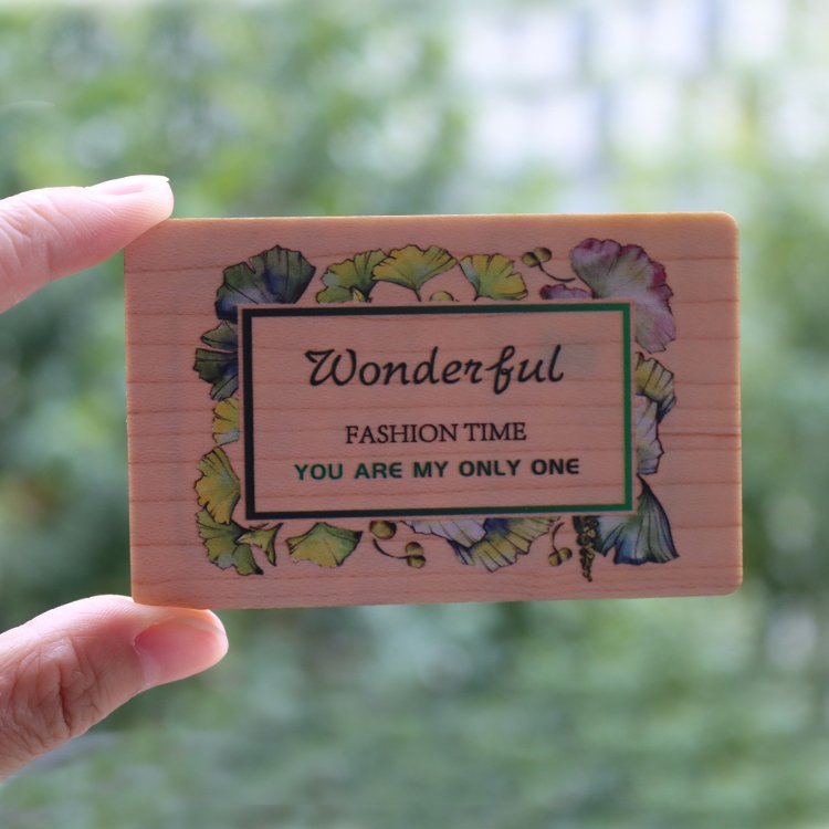 Custom Laser Engraved Printed Wood RFID NFC Card For Business Programmable Basswood Cards For Access control Hotel Room
