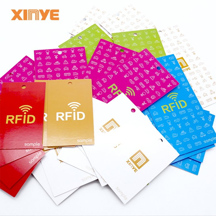 RFID hang tag nfc luggage verified nfc tag tamper proof label Eco friendly UV Printing Name Logo for clothes shoe management