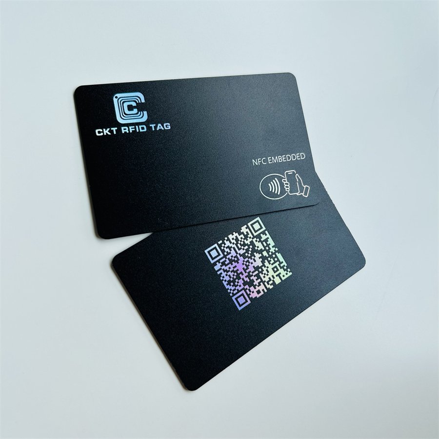 Custom Gold Silver Foil Logo Holographic NFC Plastic PVC Card Iridescent Rainbow Effect Business Cards