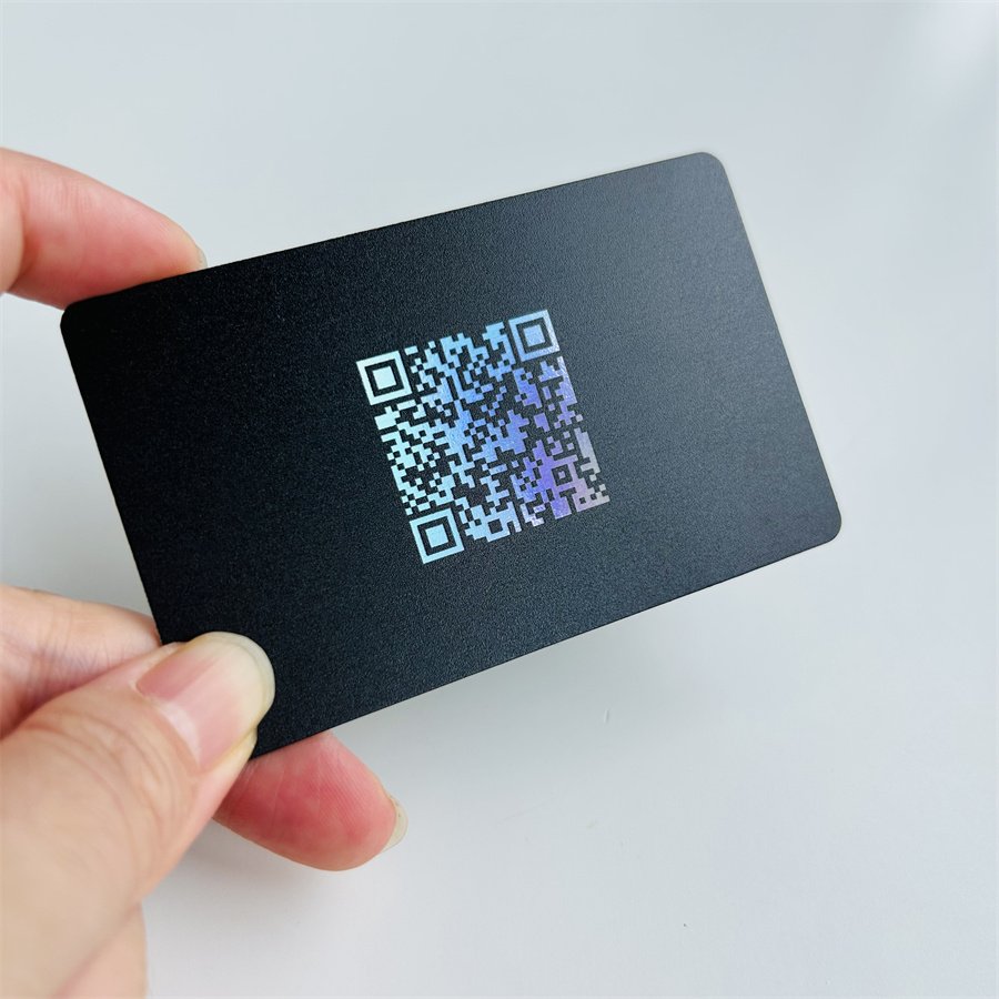 Custom Gold Silver Foil Logo Holographic NFC Plastic PVC Card Iridescent Rainbow Effect Business Cards