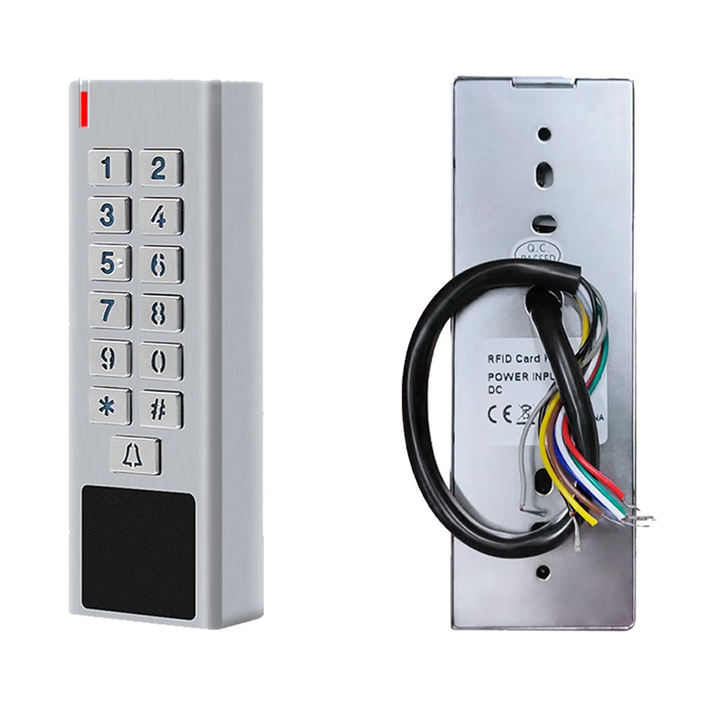 Door Access Control Keypad RFID Reader 2000 User Wiegand input+output Electric Lock Outdoor Waterproof Doorbell IP67 Zinc alloy