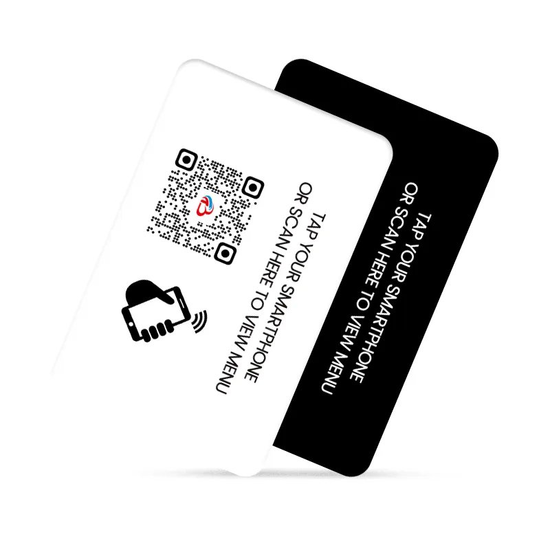 Custom NFC Business Cards with VIP Pouch & QR Code - Contactless Tap Cards for Professional Networking