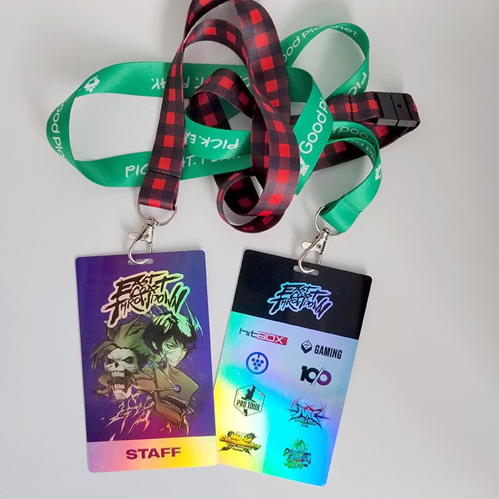 Custom High Quality Hologram PVC Card VIP Pass Card Event Pass Name tags with color lanyard For Events