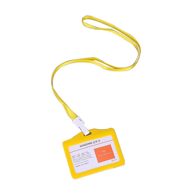 Factory direct supply plastic sleeve single-sided work card sleeve lanyard access control IC card custom wholesale