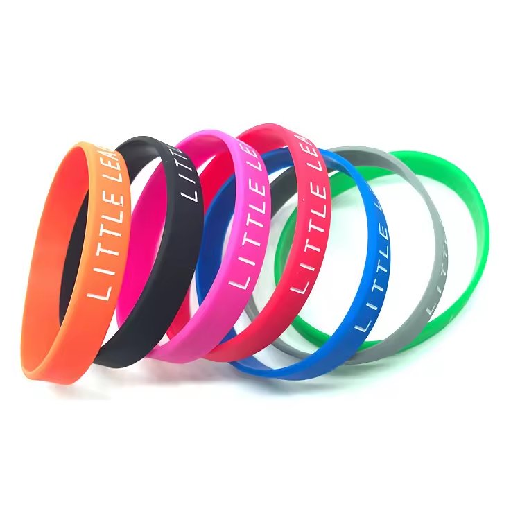 Custom Logo RFID NFC Access Control Silicone Wristbands UV Glow Basketball Sports Bracelets Blank Rubber Wristband Printing