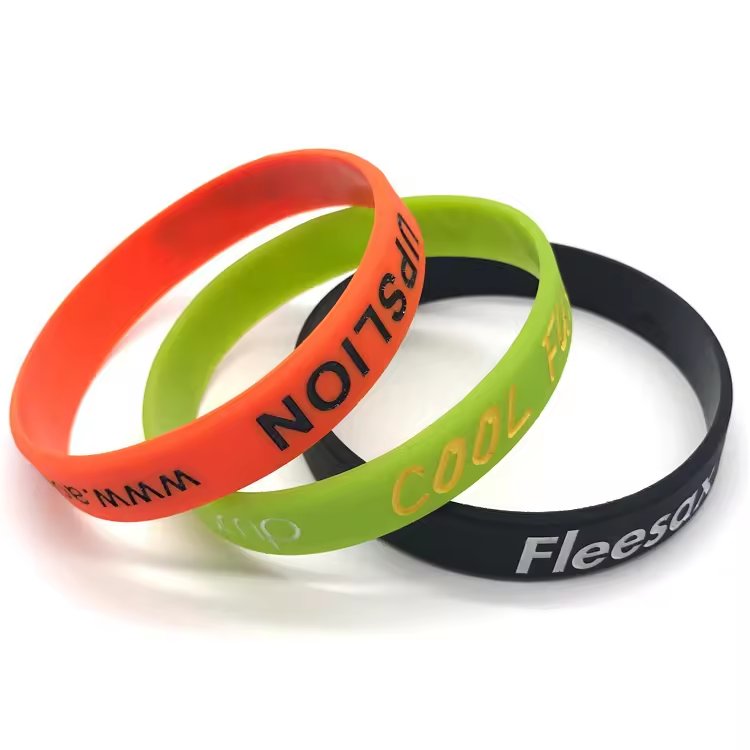 Custom Logo RFID NFC Access Control Silicone Wristbands UV Glow Basketball Sports Bracelets Blank Rubber Wristband Printing