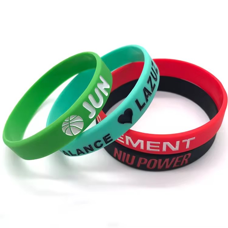 Custom Logo RFID NFC Access Control Silicone Wristbands UV Glow Basketball Sports Bracelets Blank Rubber Wristband Printing