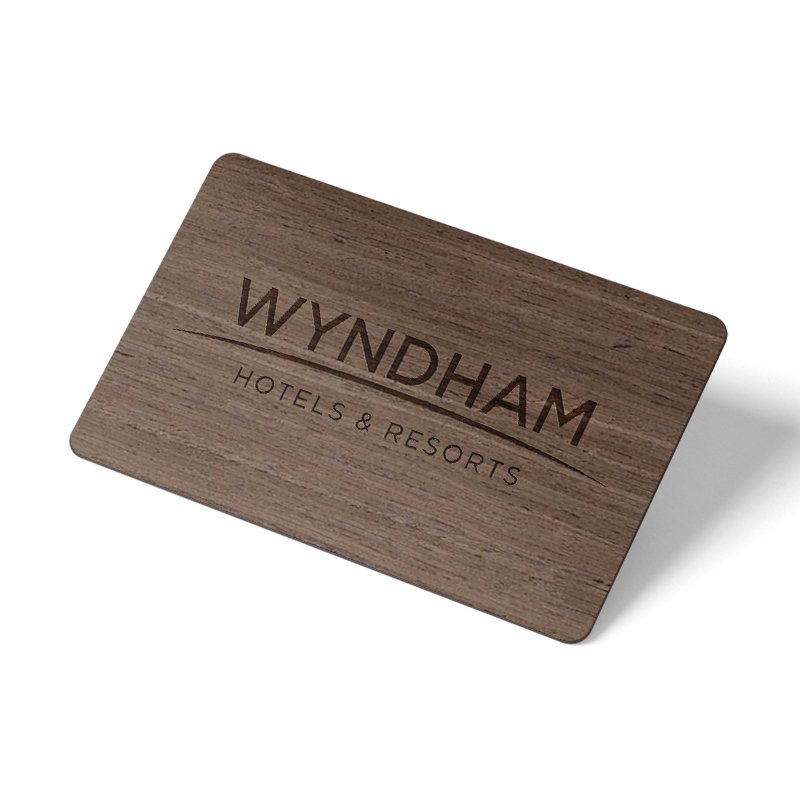 F08 Programable Rewritable Contactless Encrypted Access Control Electronic Wooden Key Hotel Card