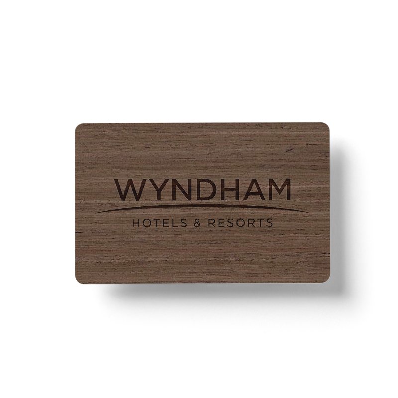 F08 Programable Rewritable Contactless Encrypted Access Control Electronic Wooden Key Hotel Card