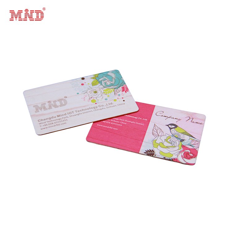 Manufacture Hotel Wood Key Card MIFARE Classic EV1 1K 13.56Mhz Encoded RFID Chip