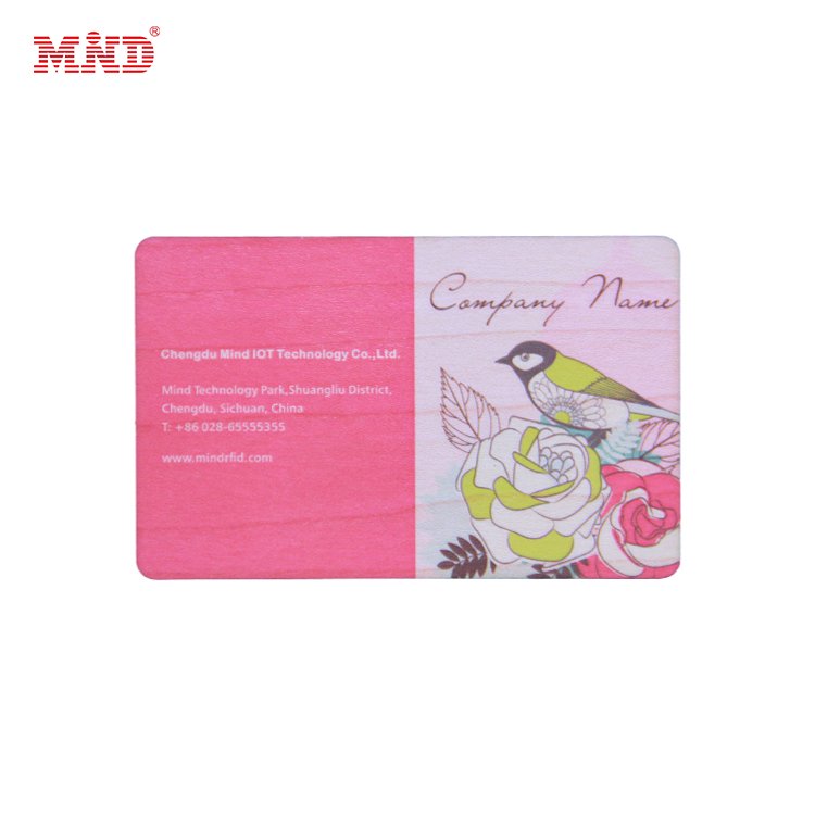 Manufacture Hotel Wood Key Card MIFARE Classic EV1 1K 13.56Mhz Encoded RFID Chip