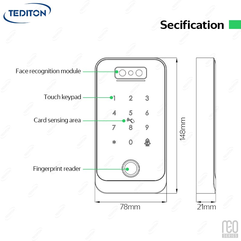 Card Facial Face Recognition Face Id access Control System For Smart Lock Access Control Card Reader With Biometric And Face