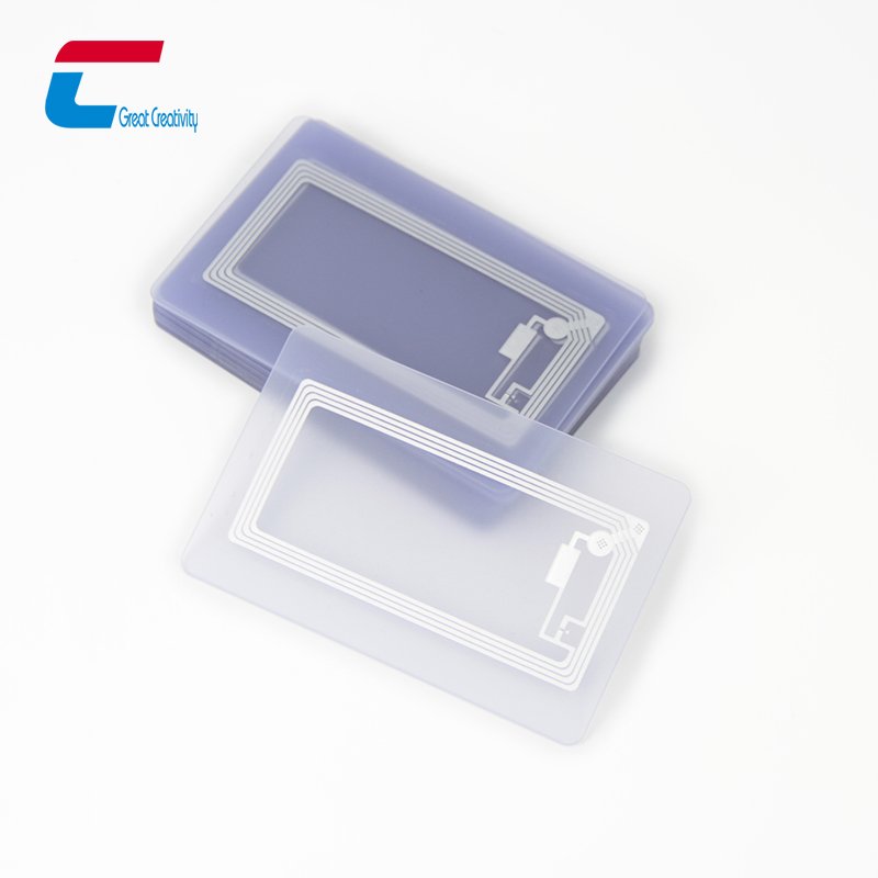 13.56Mhz Customized Transparent Nfc Blank Window ID Cards Ntag213 Clear Transparent Business Card