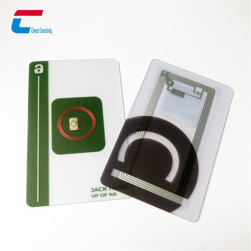 13.56Mhz Customized Transparent Nfc Blank Window ID Cards Ntag213 Clear Transparent Business Card
