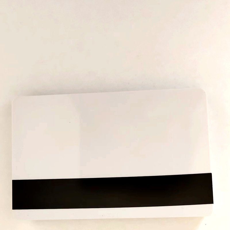 Top sale Hico/Loco PVC plastic business card 0.76mm thickness with film on both side glossy PVC white magnetic strip card