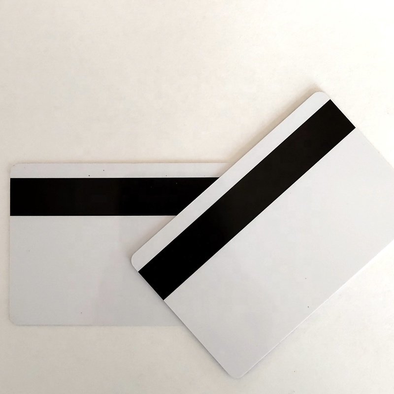 Top sale Hico/Loco PVC plastic business card 0.76mm thickness with film on both side glossy PVC white magnetic strip card