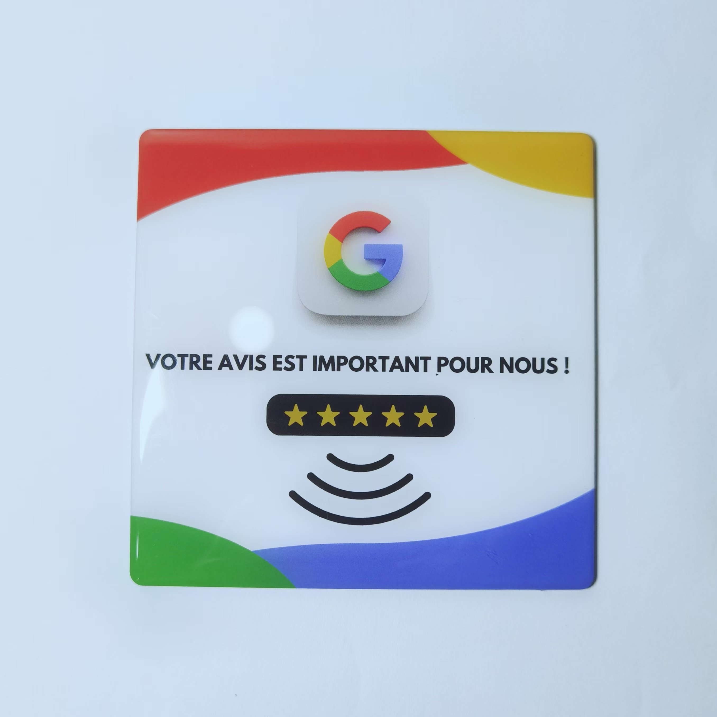 Hot Sales Custom NFC Google Review Card Stand Waterproof PVC Social Media Stand Ntag213 Access Control Card RFID