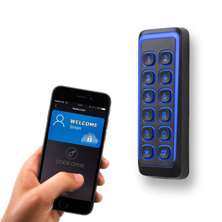 Cidron Customized LOGO Skimmer 13.56mMhz Nfc Card Door Control Reader With Mechanical Keypad
