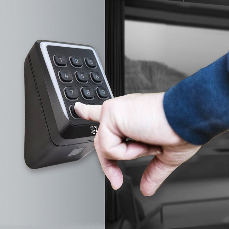 Cidron Customized LOGO Skimmer 13.56mMhz Nfc Card Door Control Reader With Mechanical Keypad