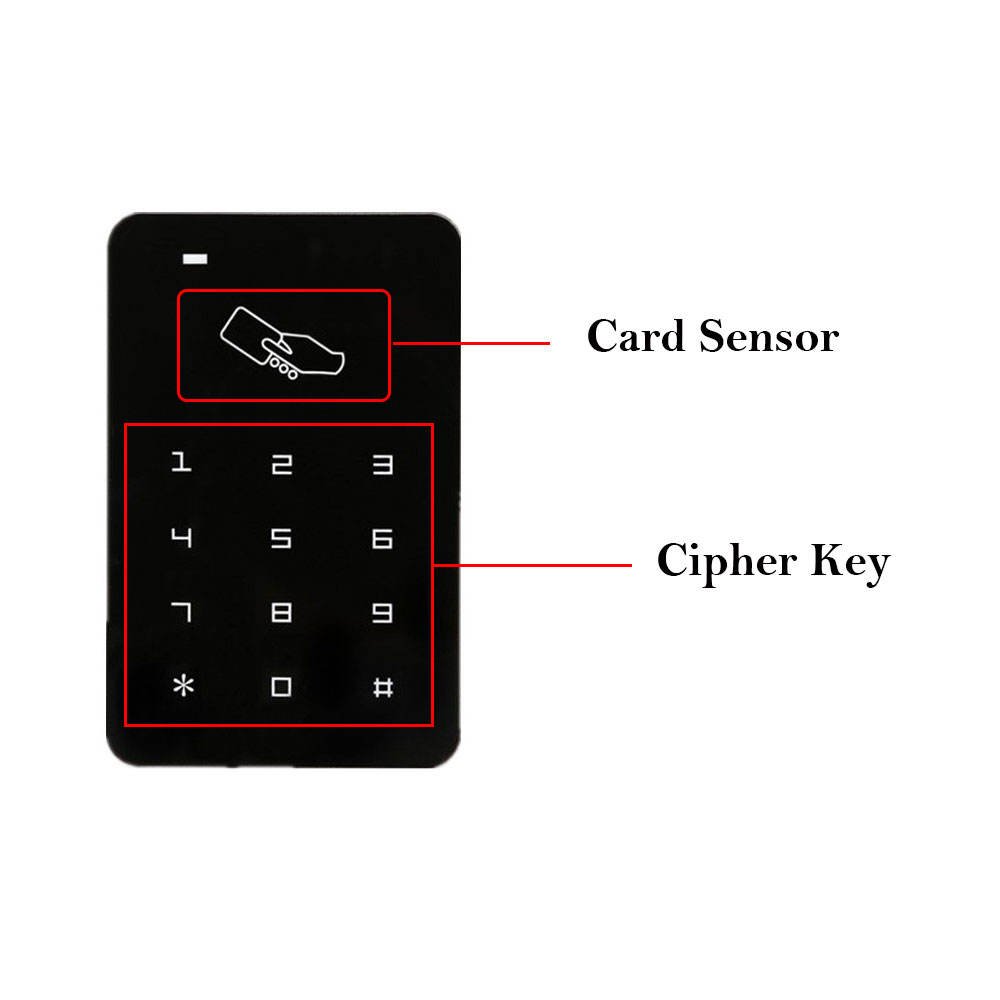 RFID Touch Screen Keypad Access Control Support EM or Card Reader