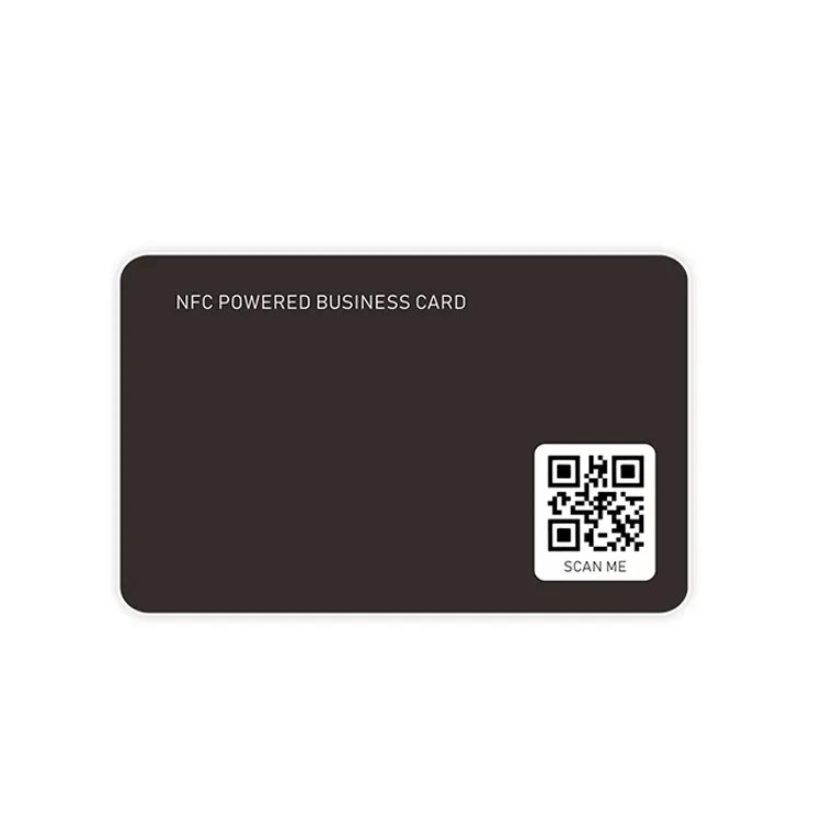RFID NFC card maker free sample NTAG215 ntag213 ntag216 13.56 nfc business card black pvc plastic printable blank gift card