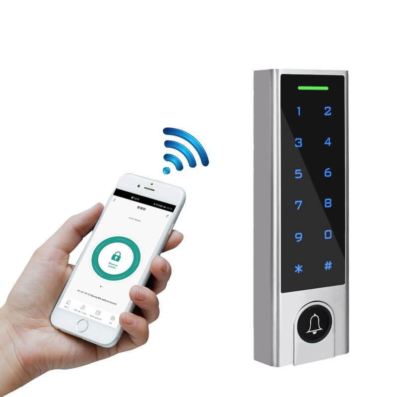vians IP66 EM MF Touch Keypad 125KHz 13.56MHz Zinc Alloy Standalone Access Controller Waterproof smart keypad