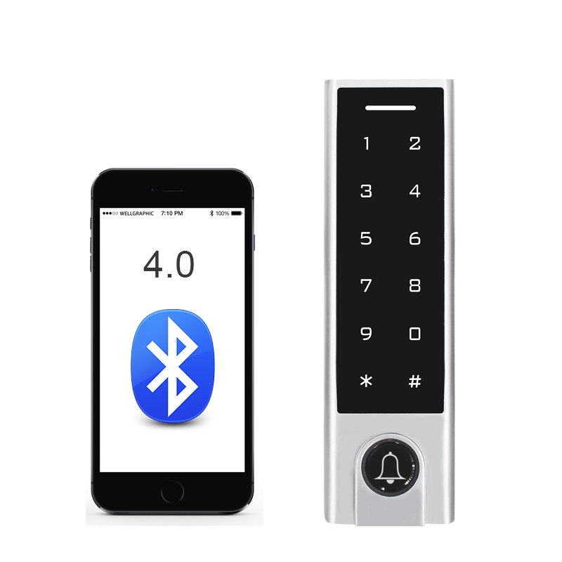 vians IP66 EM MF Touch Keypad 125KHz 13.56MHz Zinc Alloy Standalone Access Controller Waterproof smart keypad