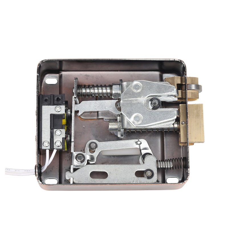 Deadbolt Door Rim Lock 12V electric lock for swing door Rose gold color electric rim lock