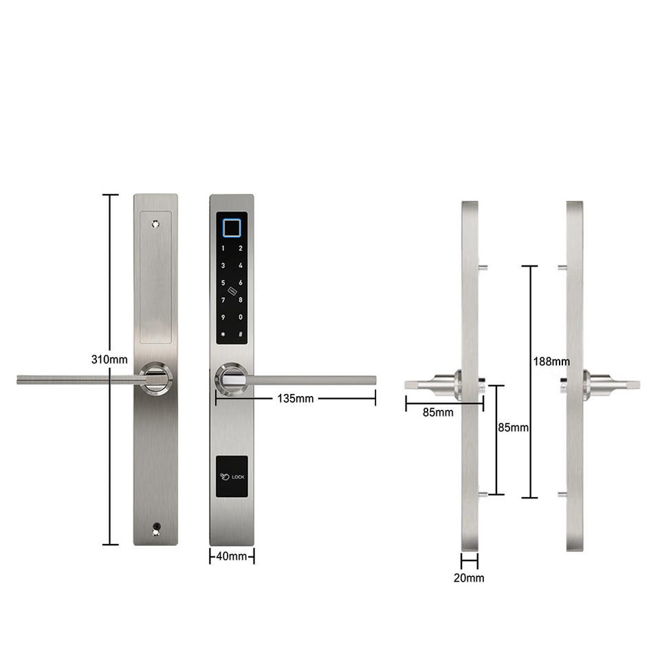Touch-Screen Waterproof security door lock standalone access card systems RFID Card Keypad Reader Access Control System