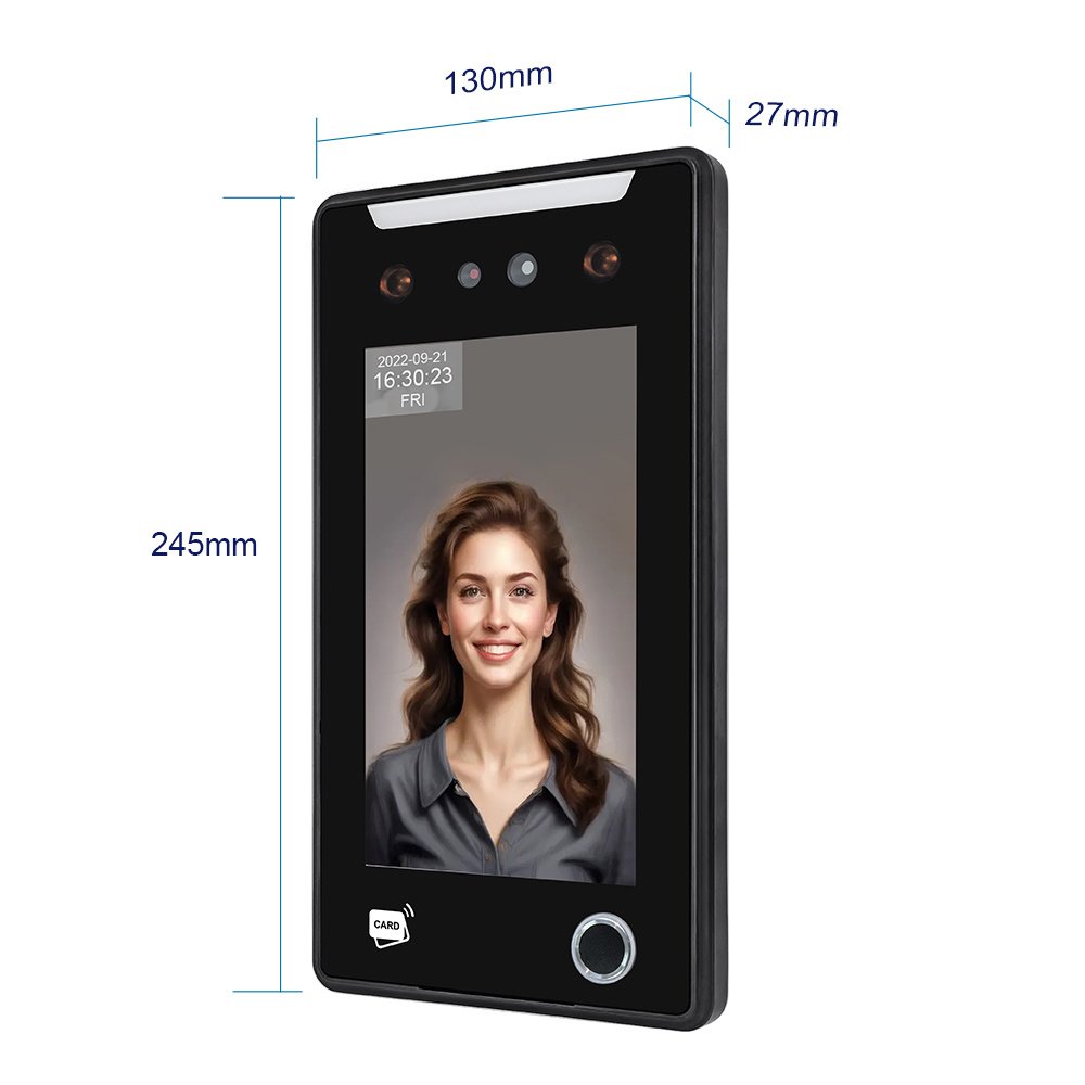 7 inch Touch Screen TCP/IP Wifi USB QR code Dynamic Face Recognition Access Control System Fingerprint sdk api cloud develop
