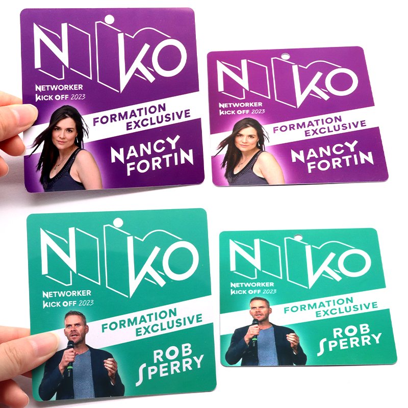 Customized Size Cmyk Full Color Printing VIP Passes Vip Card Id Badge For Events