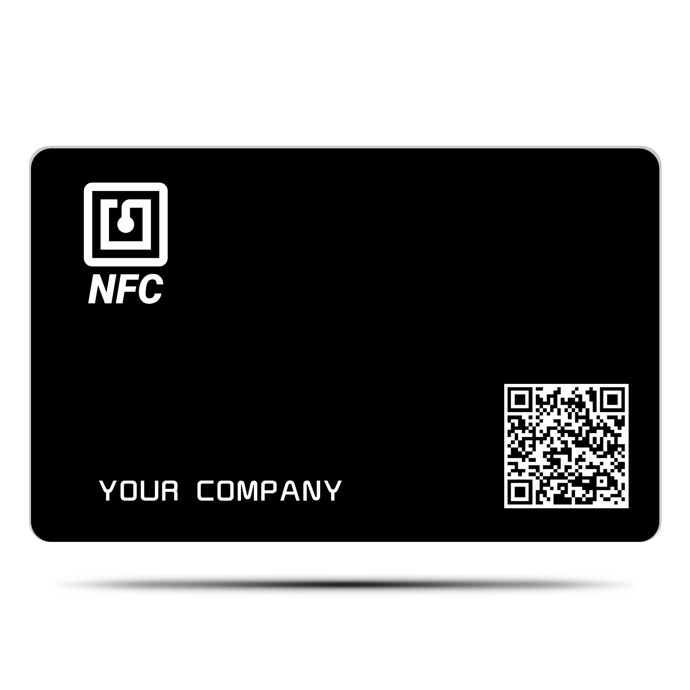 Custom Programmable Sharing Media Smart Chip NFC Business Card With QR Code