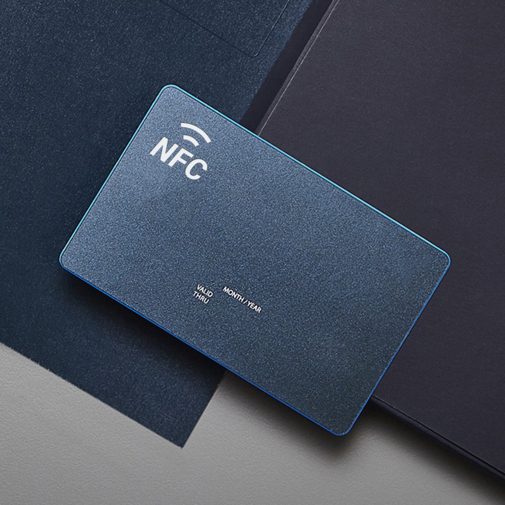 Custom Programmable Sharing Media Smart Chip NFC Business Card With QR Code