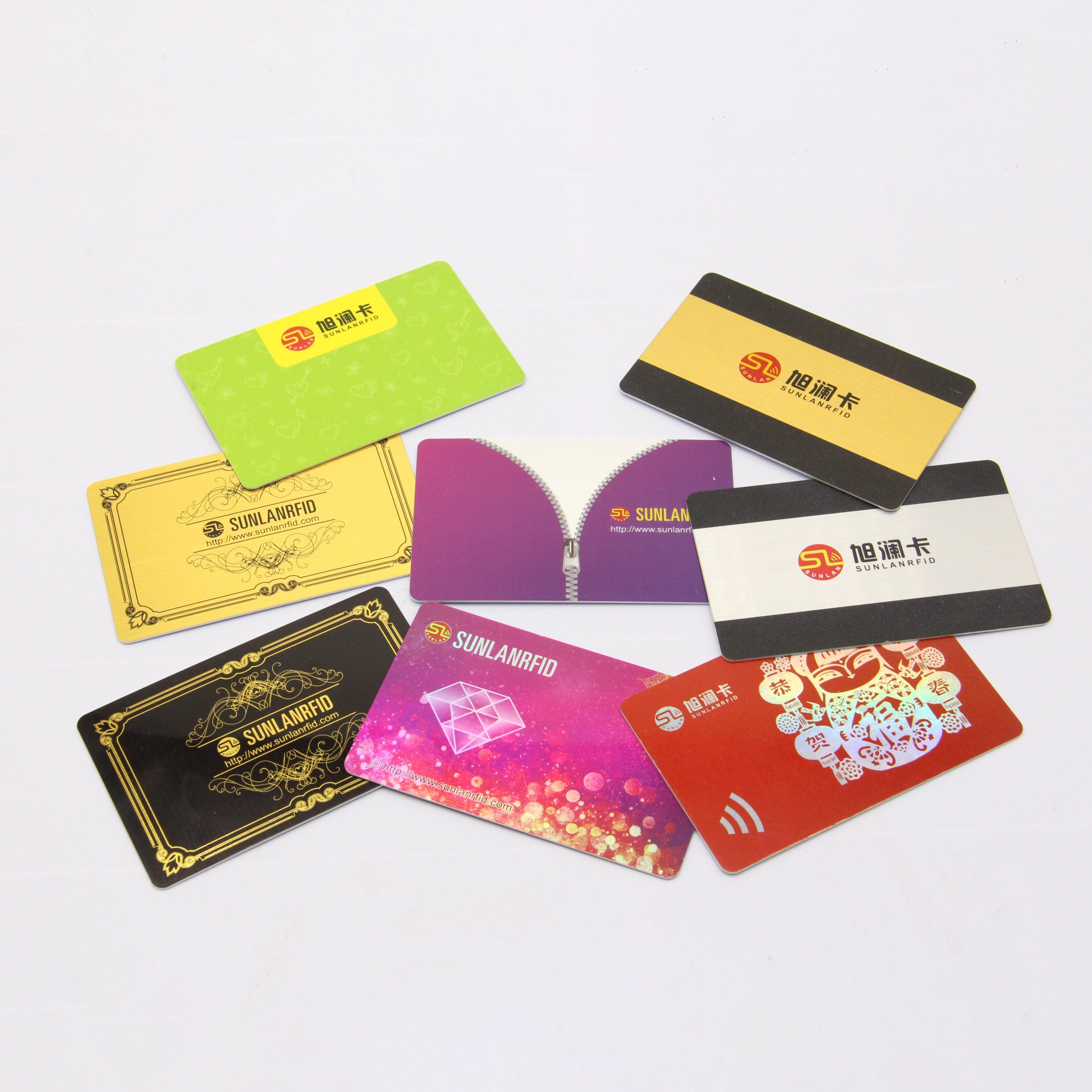 SUNLANRFID PVC RFID 13.56MHz ISO15693 1024Bit 1K ICODE SLIX SLI Chip NFC Hotel Access Control Card