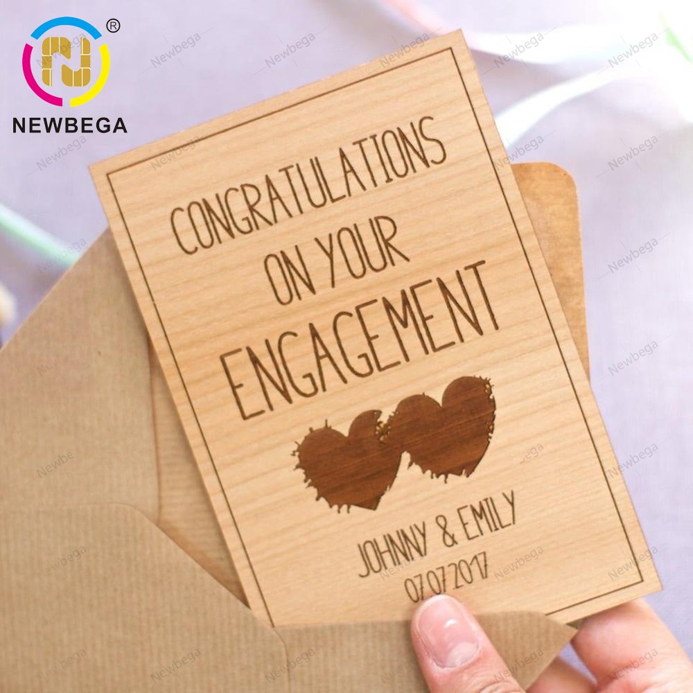 Customized Rfid NFC Wooden Hotel Smart Key Card Wedding birthday party invitation card Thank you card