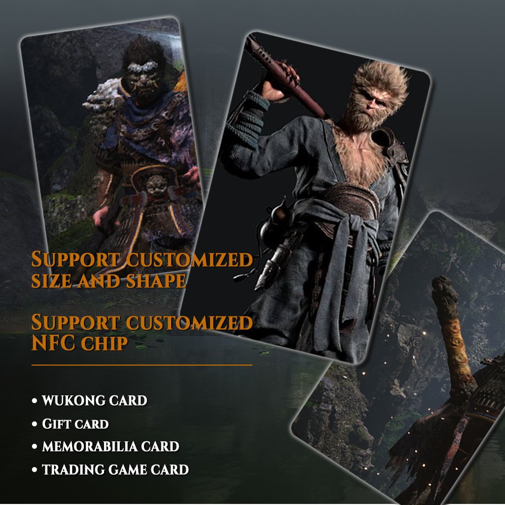 Plastic Mifare classic Gift Black Myth Wukong RFID Tags Trading Game Card