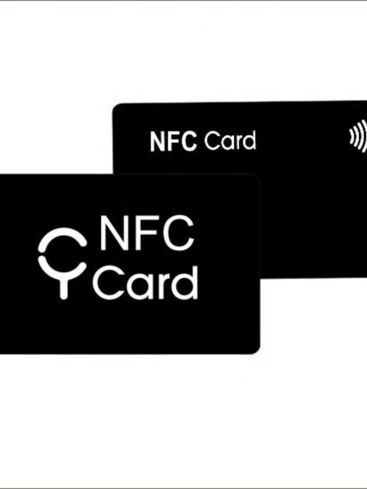 Custom Full Black Matte Finish RFID Smart PVC Business Card Personalized Social Media NFC Digital with 13.56MHz Frequency