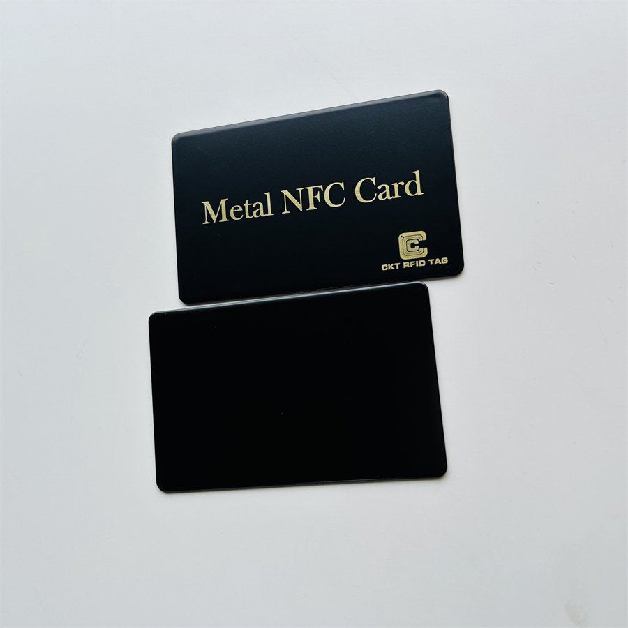 Customable Matte Black Gold Silver NFC Hybrid Metal Card Laser NFC 213 215 216 Hidden Metal Card For Business Card